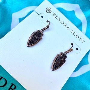 Kendra Scott Chocolate Druzy Arrow Head Earrings